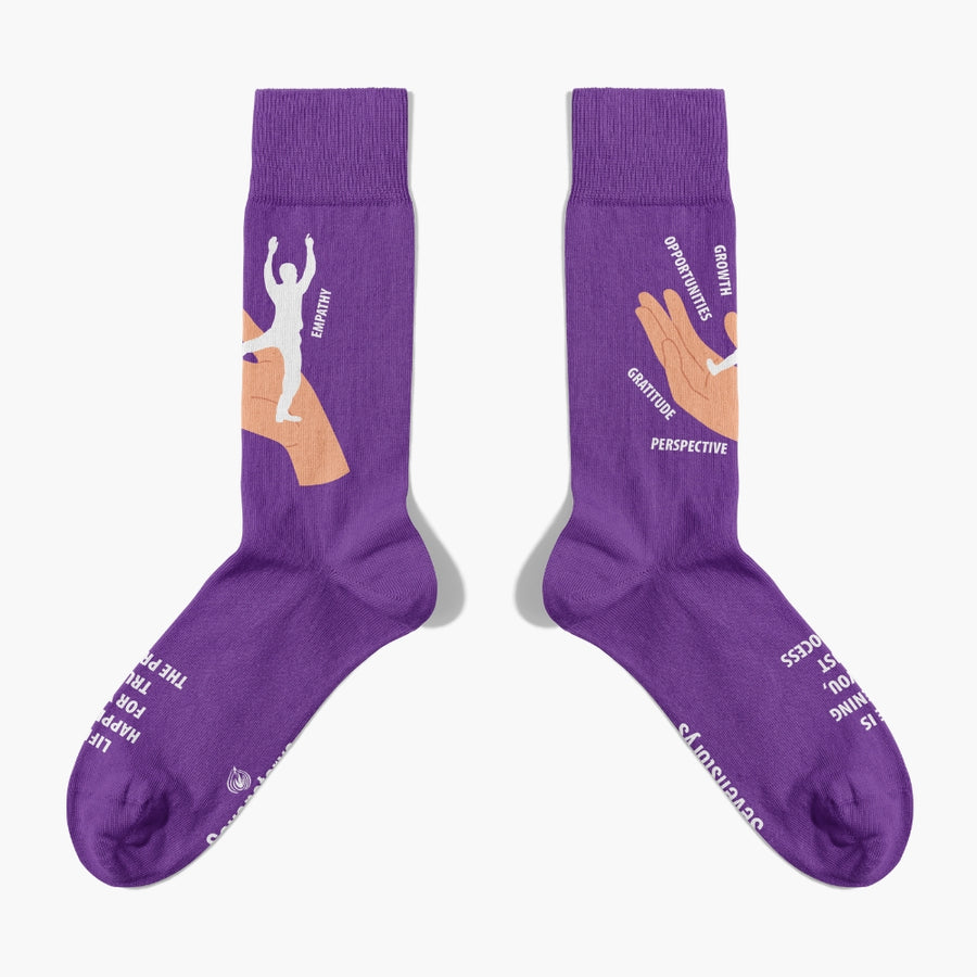 Purple Socks (Life is happening for you)